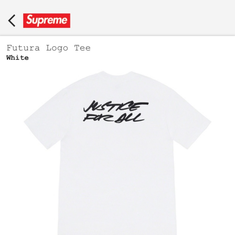 Supreme futura logo tee
